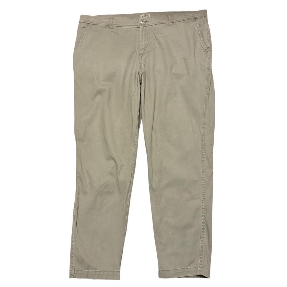 Woolrich Chino Pants Womens 12 Beige Khaki Cropped Business Outdoors Cotton Work